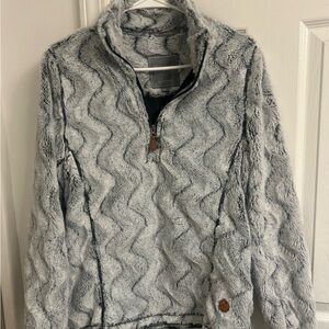 Simply Southern Soft Gray Quarter-Zip Pullover